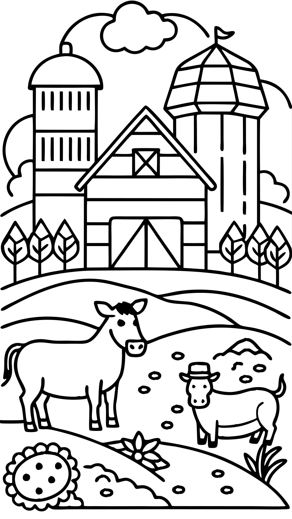 farm animals coloring page